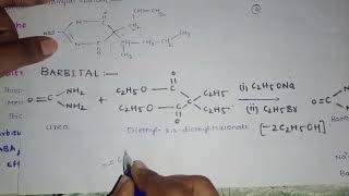 synthesis of barbitalbarbituratesunit4 DRUGS ACTING ON CNS [upl. by Gregory942]