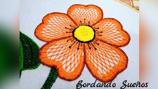 Hermoso bordado fantasía para flores de pétalos grandes [upl. by Ecirtam]