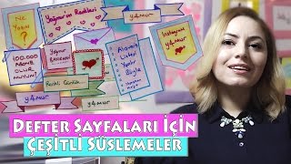 Defter Sayfaları için Çizimler  Planlayıcı Süsleme [upl. by Shalne]