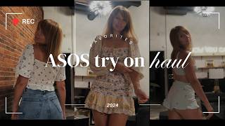 ASOS try on haul 2024 favorite outfits💛boho skirt top pajama jeans shorts [upl. by Camden88]