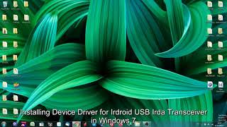 Irdroid USB irDA Transceiver Driver Install for Windows 7 [upl. by Atsylak]