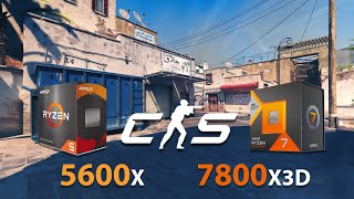 Ryzen 5600X vs 7800X3D  7800XT in CS2 [upl. by Wynnie]