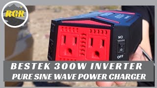 BESTEK 300 Watt Pure Sine Wave Power Inverter  Product Review  12V outlet to power AC USB devices [upl. by Fu]