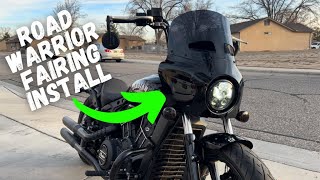 Memphis Shades Road Warrior Motorcycle Fairing Install on an Indian Scout Part 1 [upl. by Debbra133]