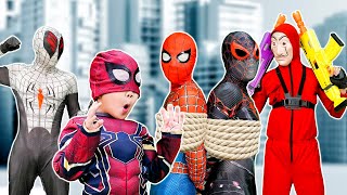 PRO 5 SUPERHEROs Story  BAD GUYS Break Into The House amp kidnap SPIDERMAN  Action Real Life [upl. by Gautious]