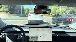 Model 3 HW4  FSD Supervised 1256  Test Loop 1 amp Starbucks  20243230  13 Oct 2024 [upl. by Anayek]