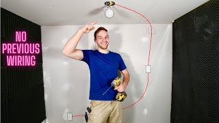 How to add a Ceiling Light to a Room with no Existing Wiring [upl. by Aisor]