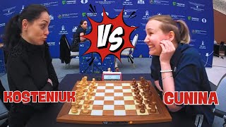 Kosteniuk Alexandra VS Gunina Valentina World Blitz Chess 2023  R6 [upl. by Sivek]