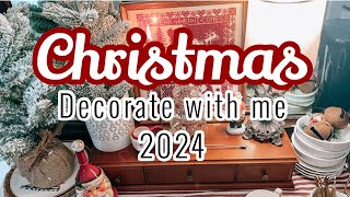 CHRISTMAS DECORATE WITH ME USING THRIFTED HOME DECOR [upl. by Ij442]