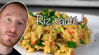 5 minutes Riz Sauté Oeufs Poulet  Ingrédient SECRET 🤫 [upl. by Edrahs13]