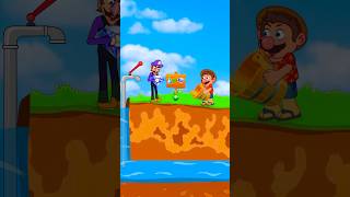 Waluigi was punished for stealing Mario’s water 💦FUNNY ANIMATION Shorts Mario Funny Cartoon 2d [upl. by Brice]