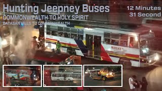 Jeepney Buses HuntingSpotting  Commonwealth to Holy Spirit [upl. by Nilknarf434]