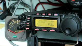 Yaesu FT857D CW operation and menu demonstration [upl. by Nommad]