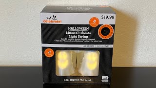 Gemmy Halloween 2024 Musical Ghosts Light String [upl. by Yancey]