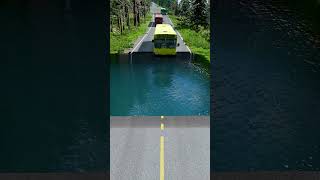 Bus vs huge water pit 20  carsvsrpothole beamngpotholes massivepotholes deepwaterbeamngdrive [upl. by Tracay]