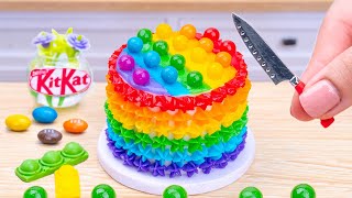 Miniature Rainbow Chocolate Cake🌈Beautiful Mini Colorful Chocolate Cake Decorating Ideas👉Cake Cakes [upl. by Eatnahs]