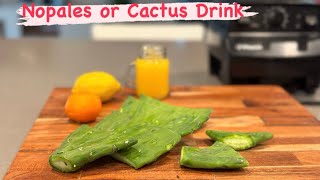 How To Make Nopales Or Cactus Juice [upl. by Panaggio]