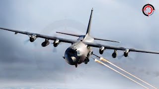 AC130J Ghostrider in Action and Firing All Its Cannons Tactics and Air Superiority [upl. by Vaden]