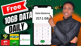 FREE 10GB Data Daily ALL NETWORK  Get FREE Browsing DATA on MTN GLO 9mobile Airtel Safaricom [upl. by Barney617]