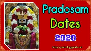 Pradosham Dates 2020 [upl. by Gussman]