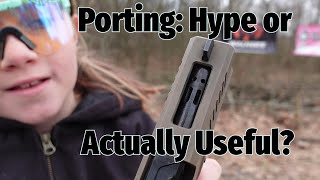 Is A Ported Barrel Actually More Controllable Brownells Ported Barrel For Glock [upl. by Yecart]