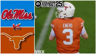 10 Ole Miss vs 2 Texas Quarterfinal Playoff Simulation CFB 25 PS5 [upl. by Nit739]