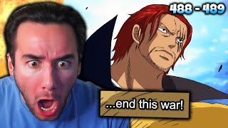 SHANKS STOPS THE WAR IN MARINEFORD One Piece Reaction [upl. by Euqinomahs77]