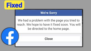 Fix Facebook Lite were Sorry We had a problem with the page you tried to reach [upl. by Ydolem]