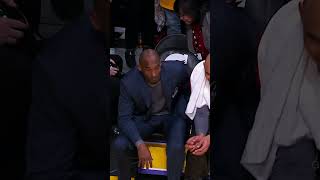 When Kobe kicked Nance Jr out of his seat 😬 shorts [upl. by Talyah]