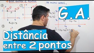 G A DISTÂNCIA ENTRE 2 PONTOS EXEMPLOS E DEDUÇÃO DA FÓRMULA [upl. by Moule]