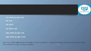 Stata Training Day22 Logistic Regression Example 2 step by step part A [upl. by Kallman]