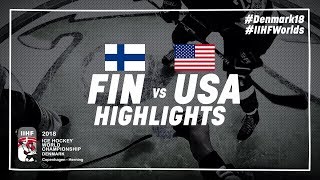 Game Highlights Finland vs United States May 15 2018  IIHFWorlds 2018 [upl. by Stoneman100]