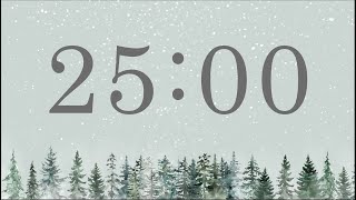 25 Minute Winter Forest Timer Piano Tones at End [upl. by Reinaldos]