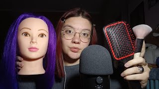 MASSAGGIO ALLA TESTA  HAIR amp FACE BRUSHING Coccole amp Scratching 😴😍💜  ASMR ITA [upl. by Lairbag302]