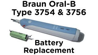 Battery Replacement Guide for Braun OralB Type 3756 amp 3754 Professional Care and TriZone Toothbrush [upl. by Nosnek948]