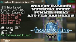 FILL STAT WEAPON HALBERD HB DTEELEA11CD21 POT 86 100 TORAM ONLINE [upl. by Eartnoed]