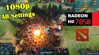 HD 7850  R7 265  Dota 2  1080p All Settings [upl. by Redienhcs]