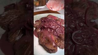 ONGLET DE BOEUF SAUCE VIN ROUGE ECHALOTE 😋Part 2 vin onglet vinrouge viande meat recettes [upl. by Zennas360]