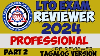 2024 PROFESSIONAL LTO EXAM REVIEWER TAGALOG PART 2 [upl. by Callan]