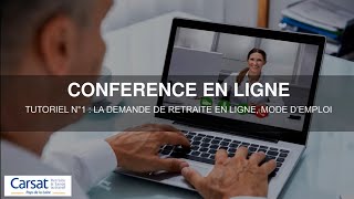 Conférence en ligne  La demande de retraite en ligne mode d’emploi [upl. by Niwled]