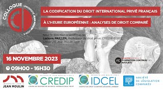 Codification du droit international privé français à lheure européenne  Gian Paolo ROMANO [upl. by Adlaremse]