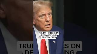 Trump hedges on declassifying Epstein files [upl. by Enyahs]