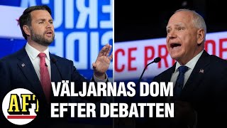 Vicepresidentkandidaterna brakar samman under debatten [upl. by Ruhtua]