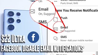 Samsung S22 Ultra  How to disable Facebook email notifications [upl. by Hen]