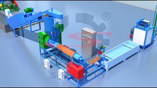 Waste Plastic Recycling Machine  How to recycle PP PE into plastic pellets and granules [upl. by Estas]