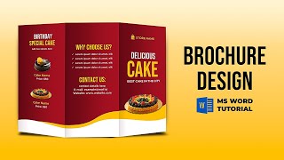 Creative Brochure Design in MS Word  Microsoft Word Brochure Design Tutorial [upl. by Surbeck]