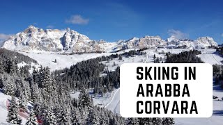 Skiing In Arabba  Corvara Dolomites Italy 2019 [upl. by Tollman]