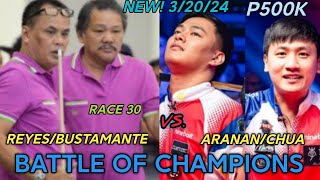 BATTLE OF WORLD CHAMPIONS💪💪 LEGENDS EFREN REYES BUSTAMANTE VS J CHUAJARANAS R30 PAREHAS P500K [upl. by Airbas]