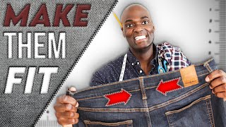 How To SLIM The Waist Of Your Jeans BEGINNER FRIENDLY [upl. by Vigen]