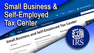 IRS Small Business SelfEmployed Tax Center [upl. by Moffat484]